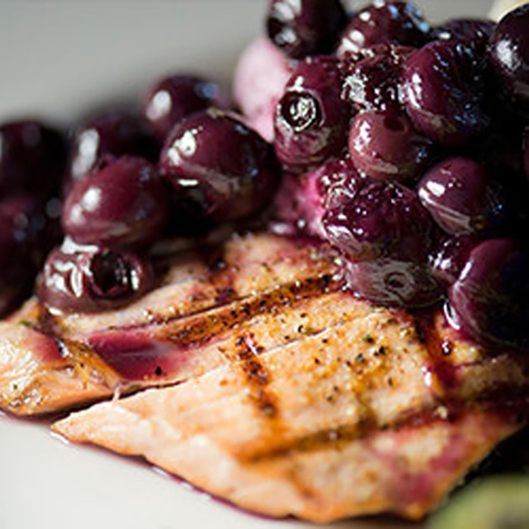 Blueberry Goat Cheese Salmon