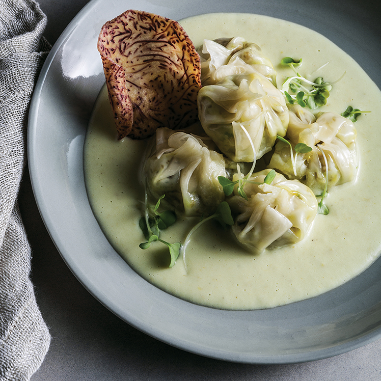 Oxtail Dumplings with Green Apple Curry