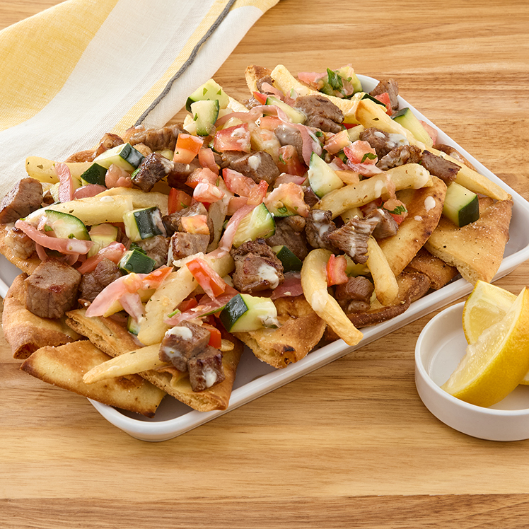 Mediterranean Prime Rib Nachos