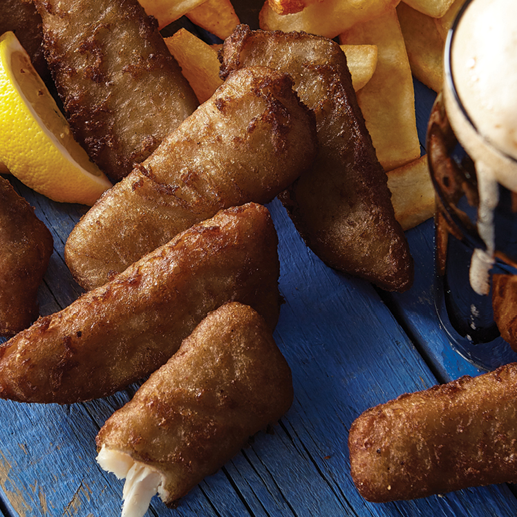 Beer-Battered Wild Alaska Pollock with Malt Vinegar Aioli