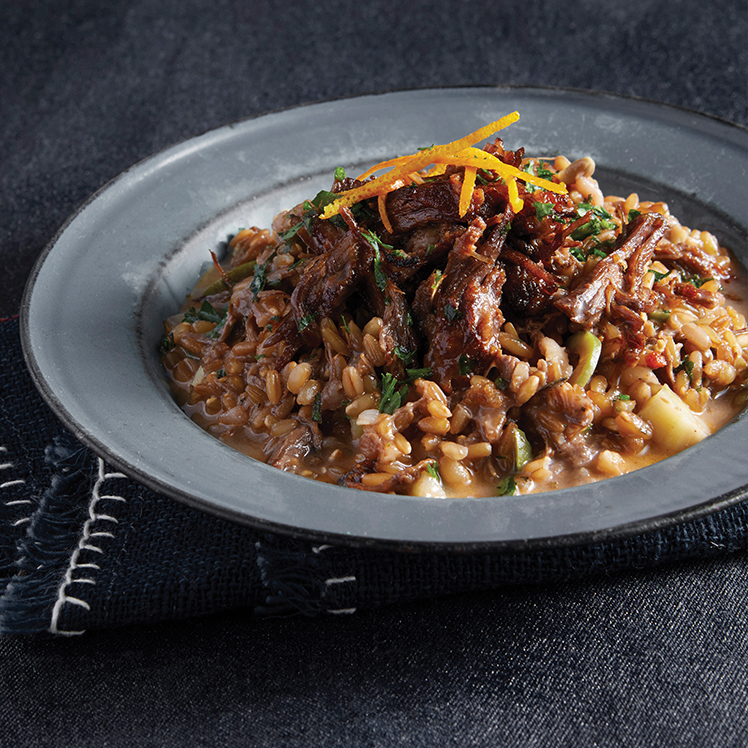 Short Rib with Rye Berries Risotto