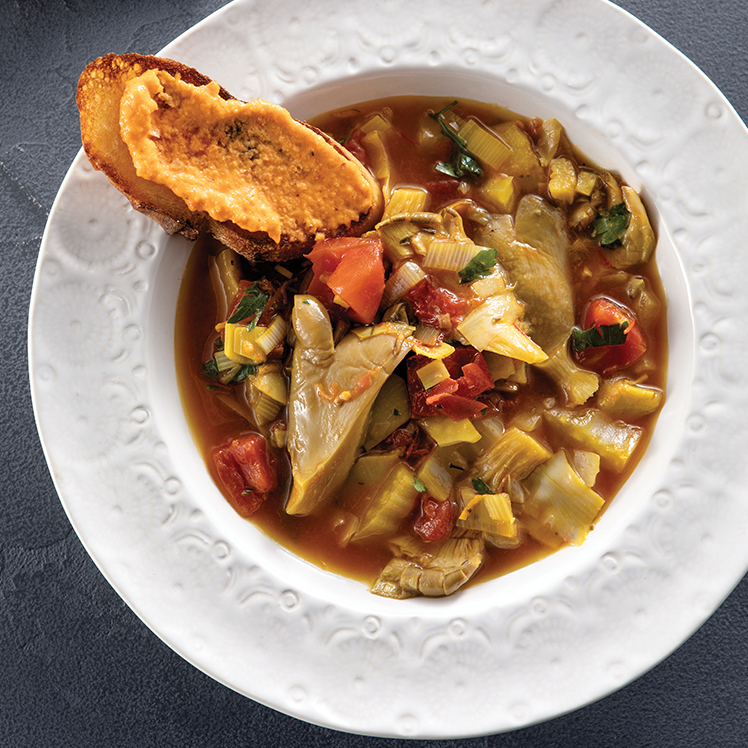Vegetable Bouillabaisse with Rouille
