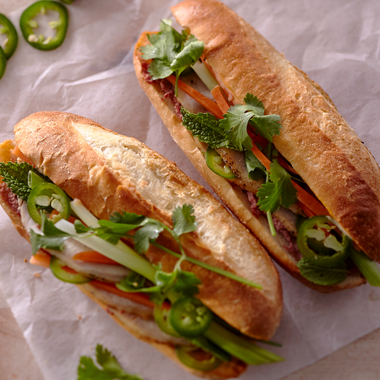 Caramelized Pork Banh Mi Sandwiches