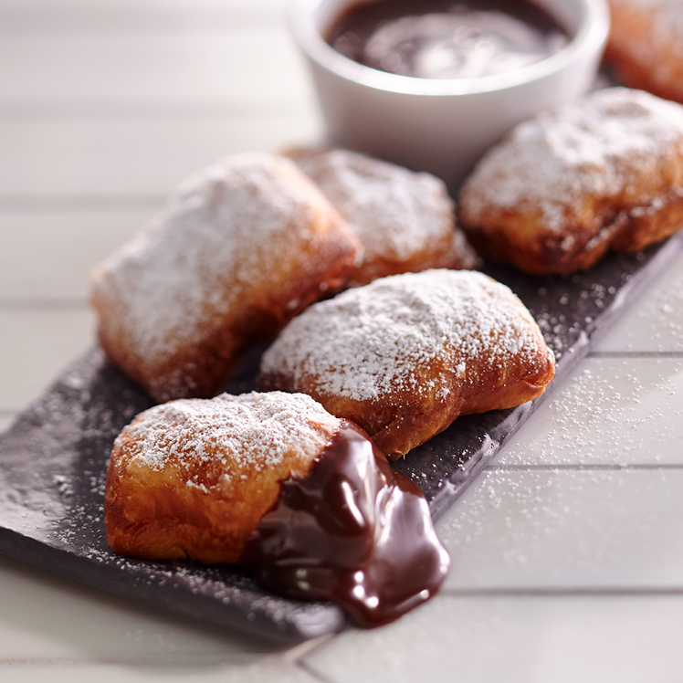 Sugar-Dusted Beignets With Chicory Ganache