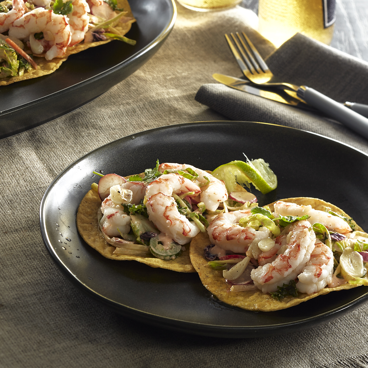 Argentine Red Shrimp Tostadas