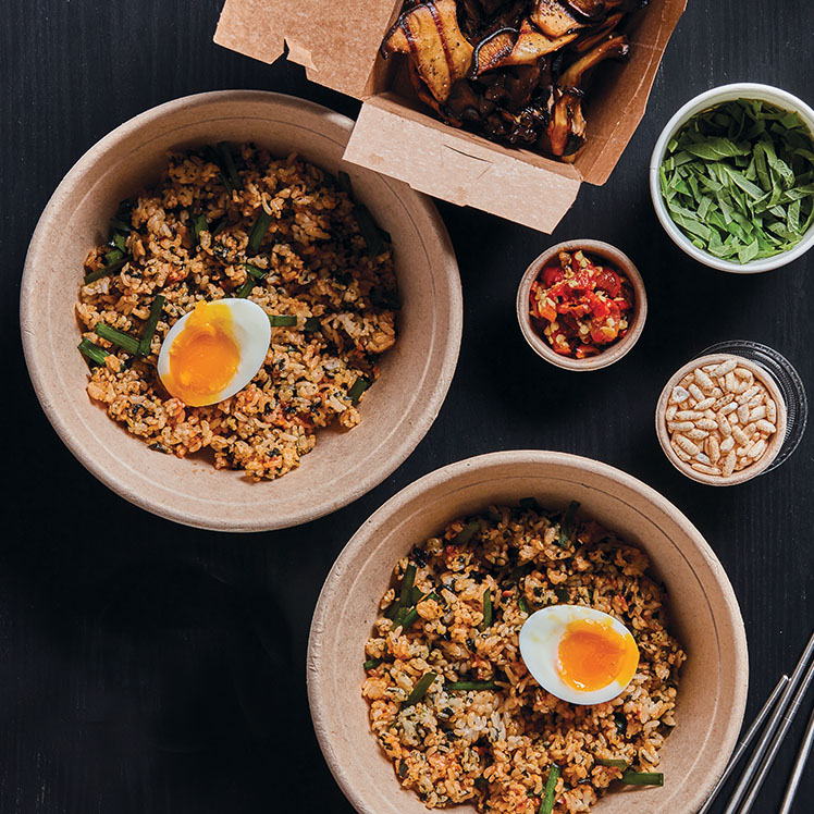 Grilled Mushroom Brown Rice Dupbap