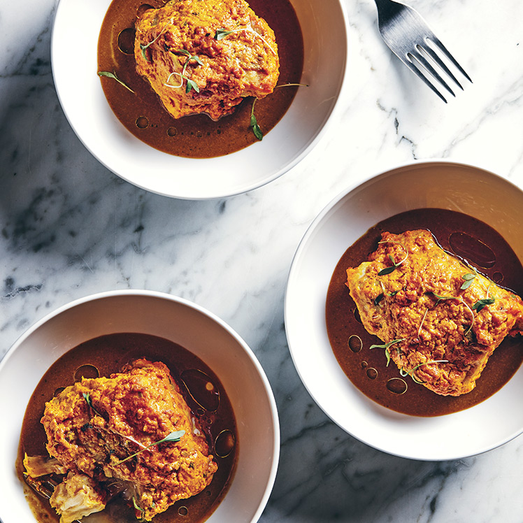 Tandoori Monkfish with Tamarind Alleppey Curry