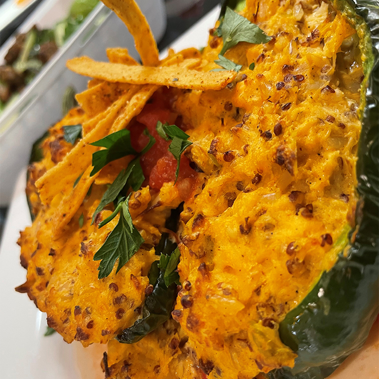 Cheesy Chicken Poblanos