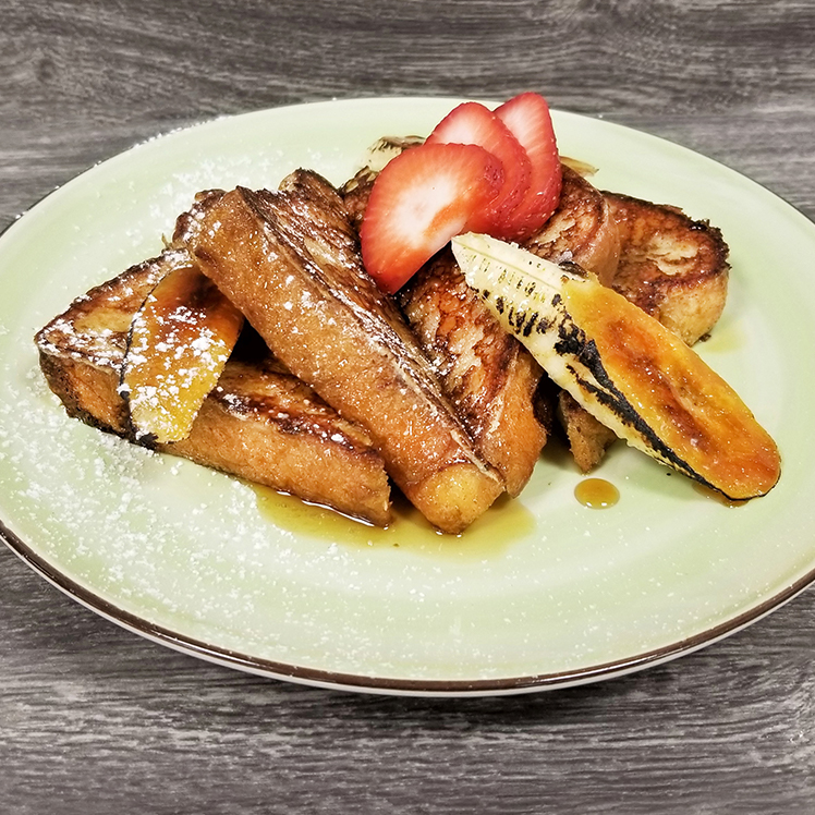Banana Crème Bruléed Brioche French Toast