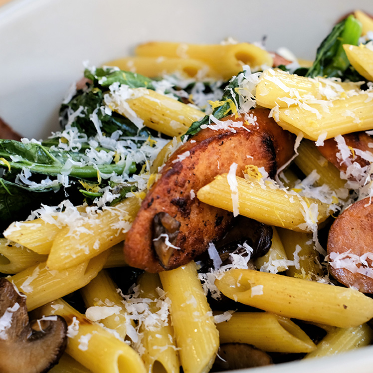 Lemon and Romano Penne