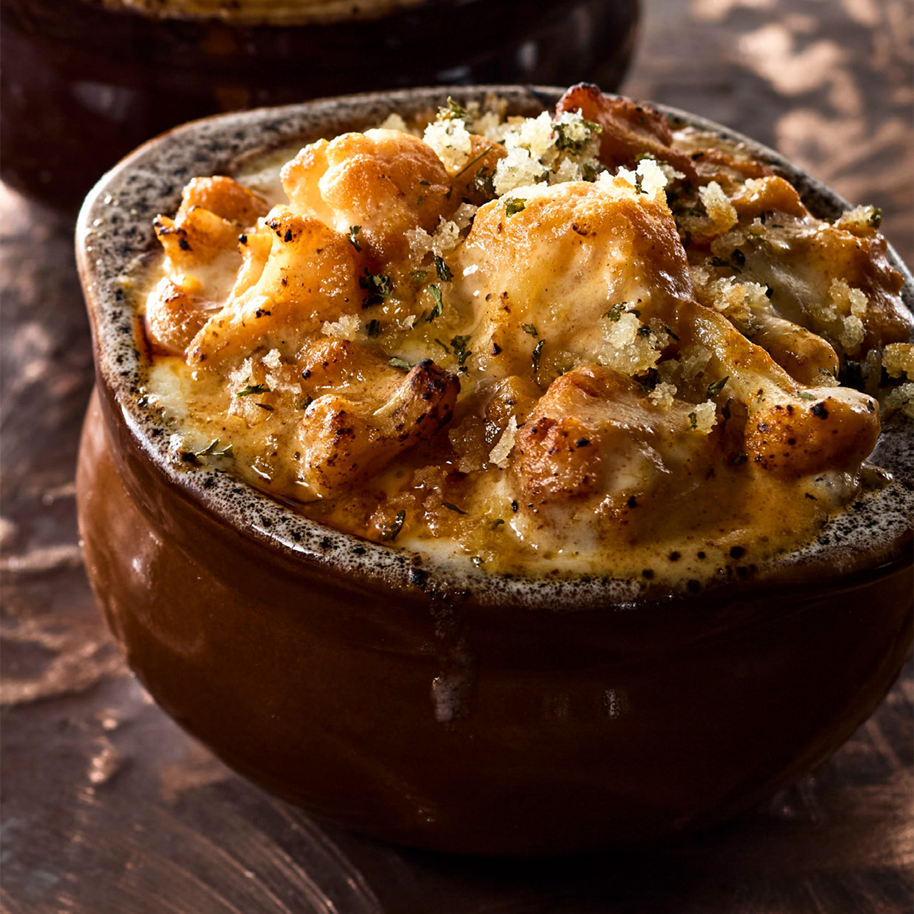 Chili and Garlic Cauliflower Gratin
