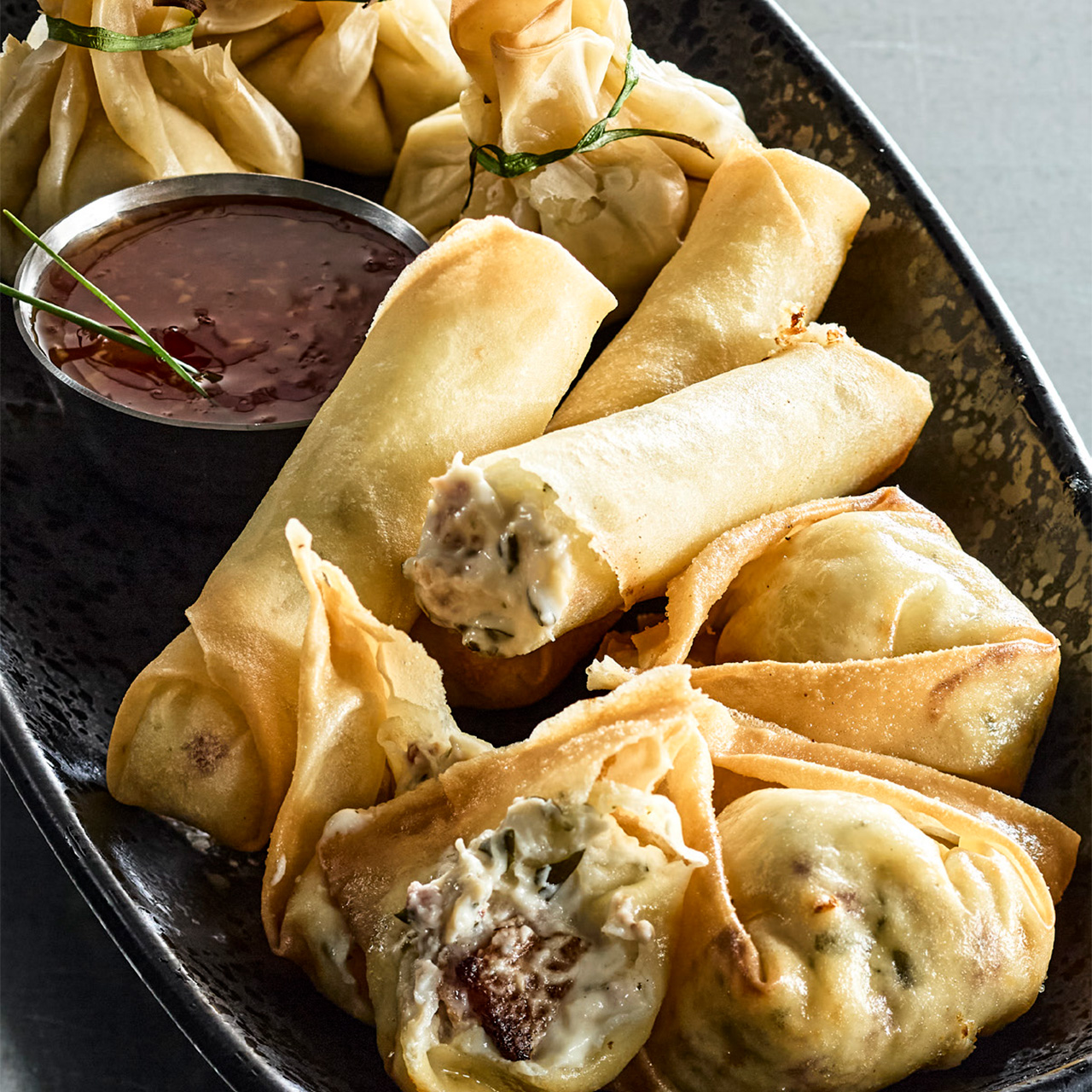 Crispy Chicken Bacon Ranch Egg Rolls