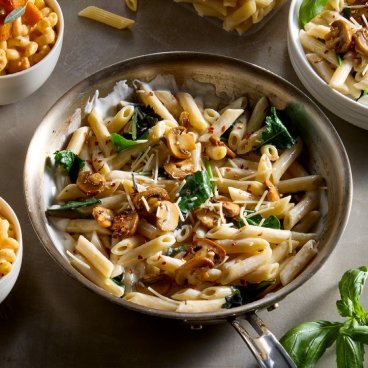 Mushroom, Toasted Garlic, and Chili Penne