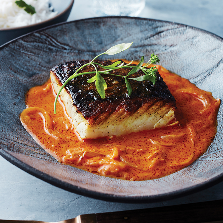 Pan-Roasted Stone Bass with Buttermilk Curry