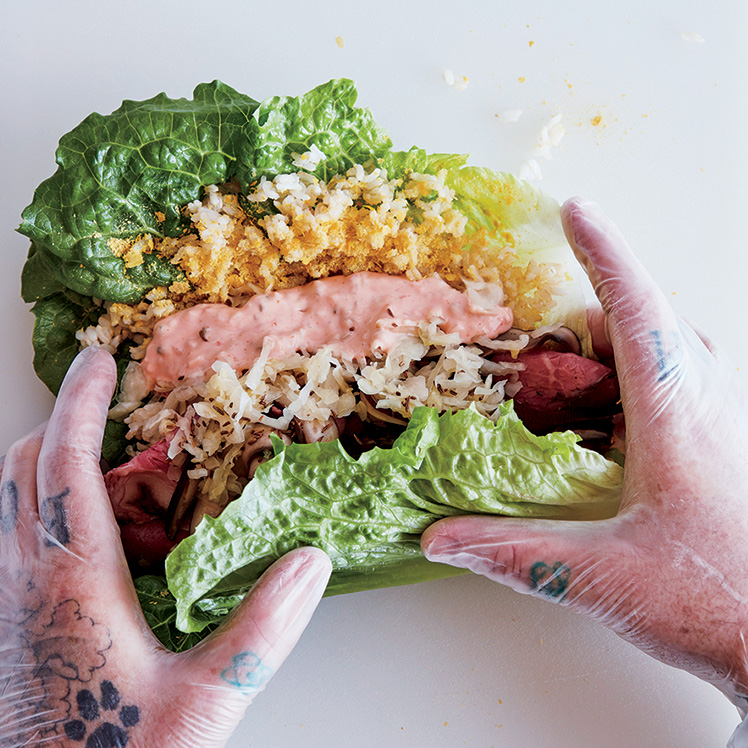 Romaine Wrapped Reuben