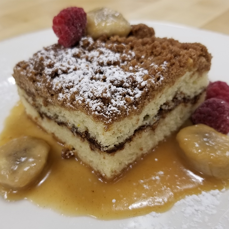 Cinnamon Coffee Cake Bananas Foster