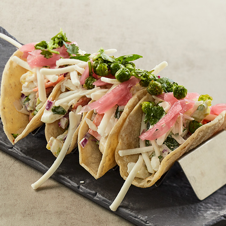 Vegan Green Chickpea Tacos