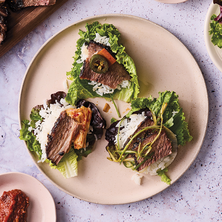 Whole Plate Short Rib with Ssamjang, Lettuce and  Banchan