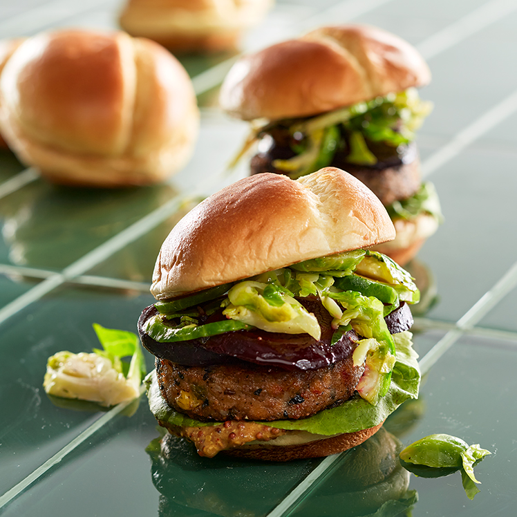 Vegetable Slider on a Potato Bun