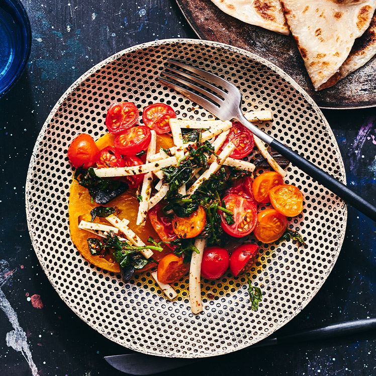 Wilted Methi with Juicy Tomatoes