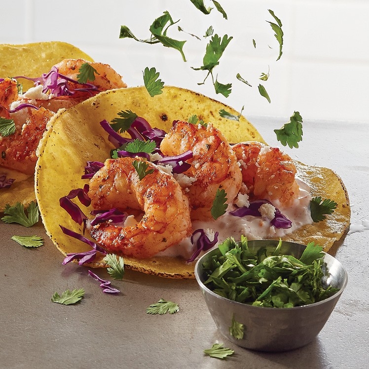 Shrimp Tacos with Scallion Crema