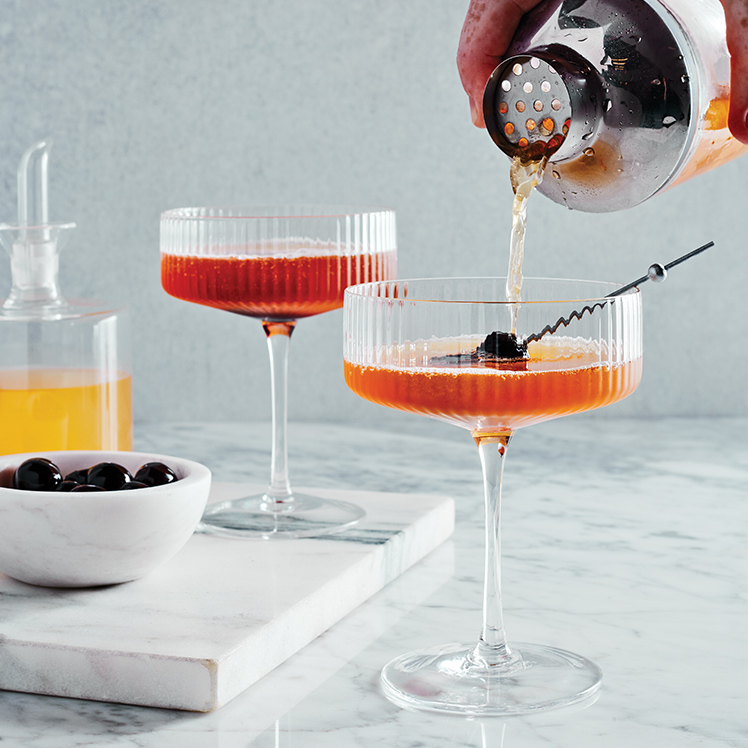 Honey Vinegar Manhattan Cocktail