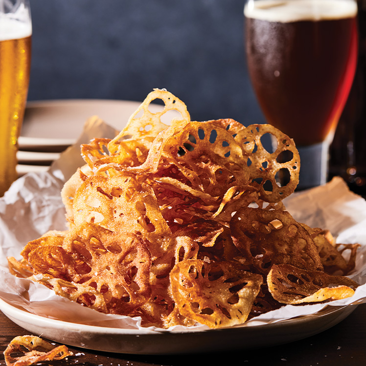 Salt and Vinegar Lotus Root Chips
