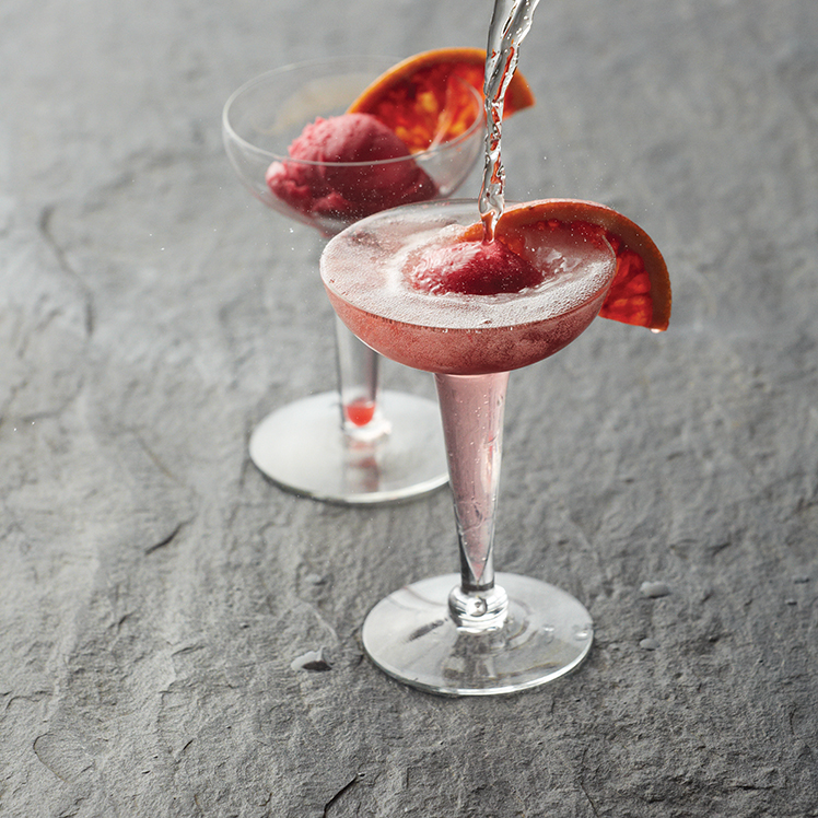 Blood Orange Sorbet Mimosa