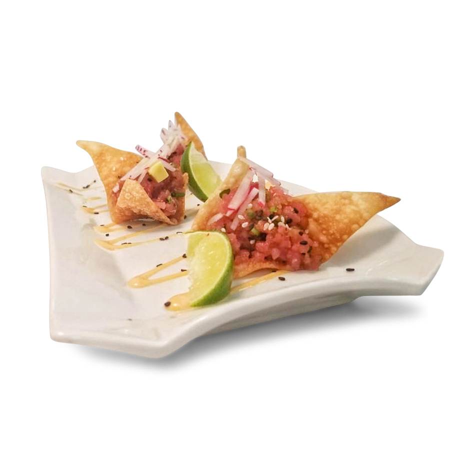 Tuna Poke Wonton Tacos