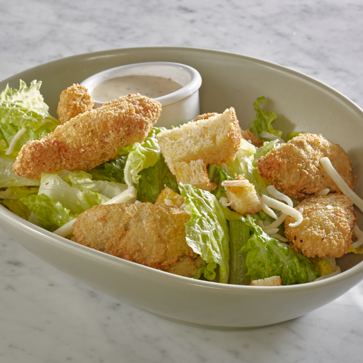 Panko Breaded Artichoke Caesar Salad