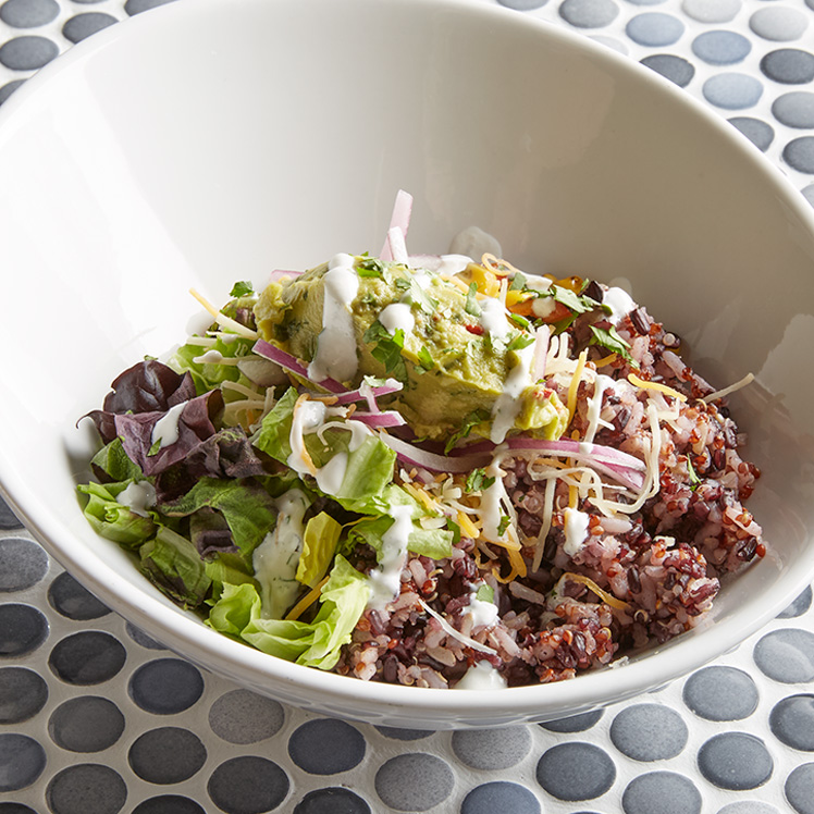 Organic Purple Rice and Quinoa Taco Bowl