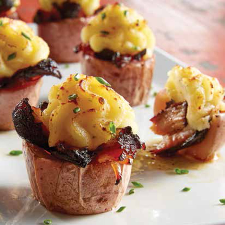 Burnt Turkey and Cheese Bomb Twice-Baked Potatoes