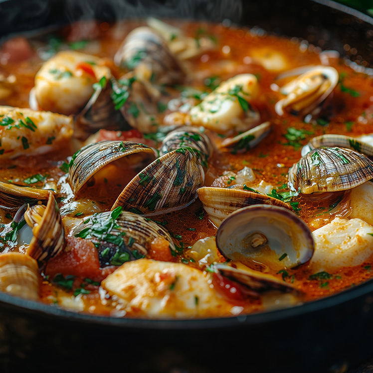 Mussel and Clam with Guajillo Broth Recipe