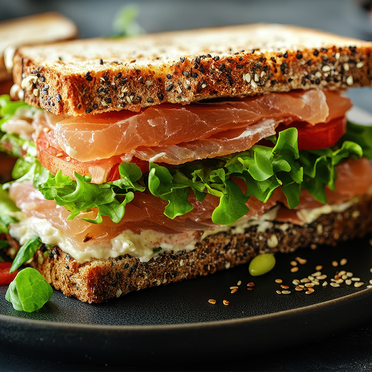 SLT – Salmon Lettuce Tomato Sandwich
