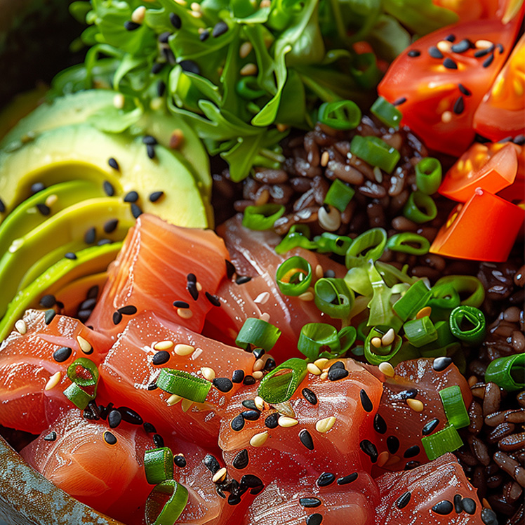 Tuna Purple Rice Grain Bowl