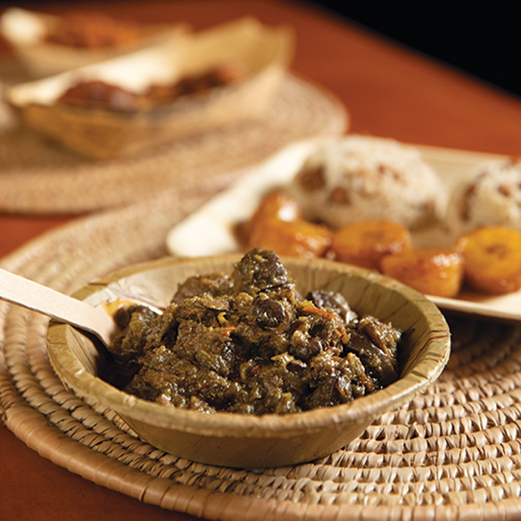 Grandma’s Ayamase Sauce with Rice and Plantains