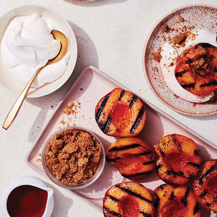 Negroni Poached Peaches