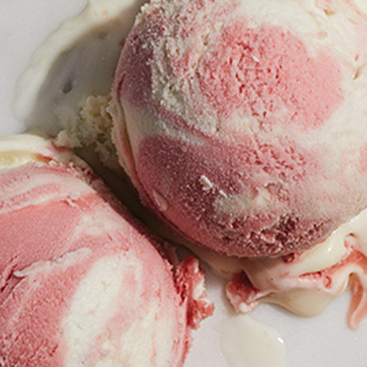 Chartreuse and Rhubarb Swirl Ice Cream