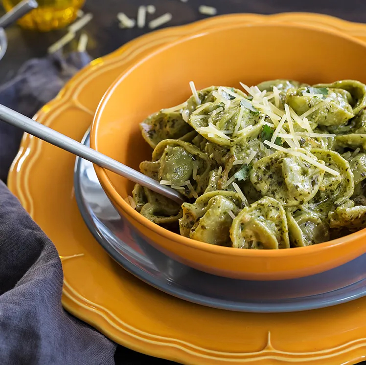 Pesto Ravioli with Halal Chicken