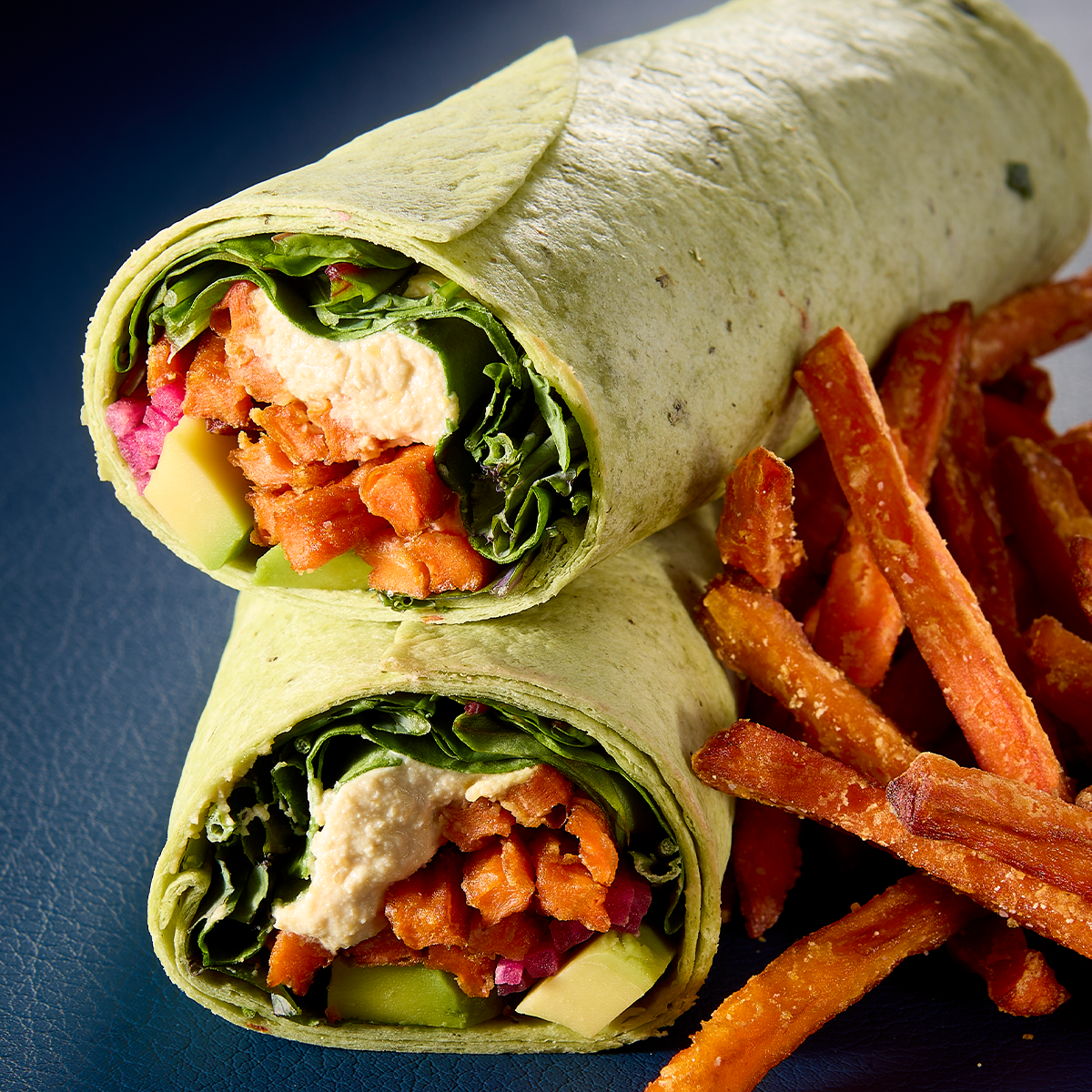 Carrot Fry Mediterranean Wrap 