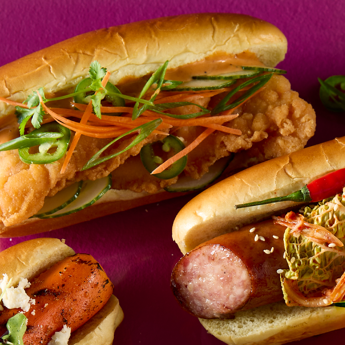 Butter Brioche Hot Dog Bun and Bird Dog Banh Mi 