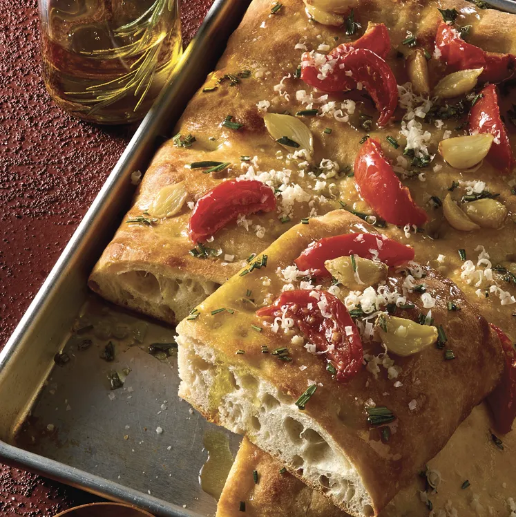 Roasted Garlic & Tomato Sourdough Flatbread