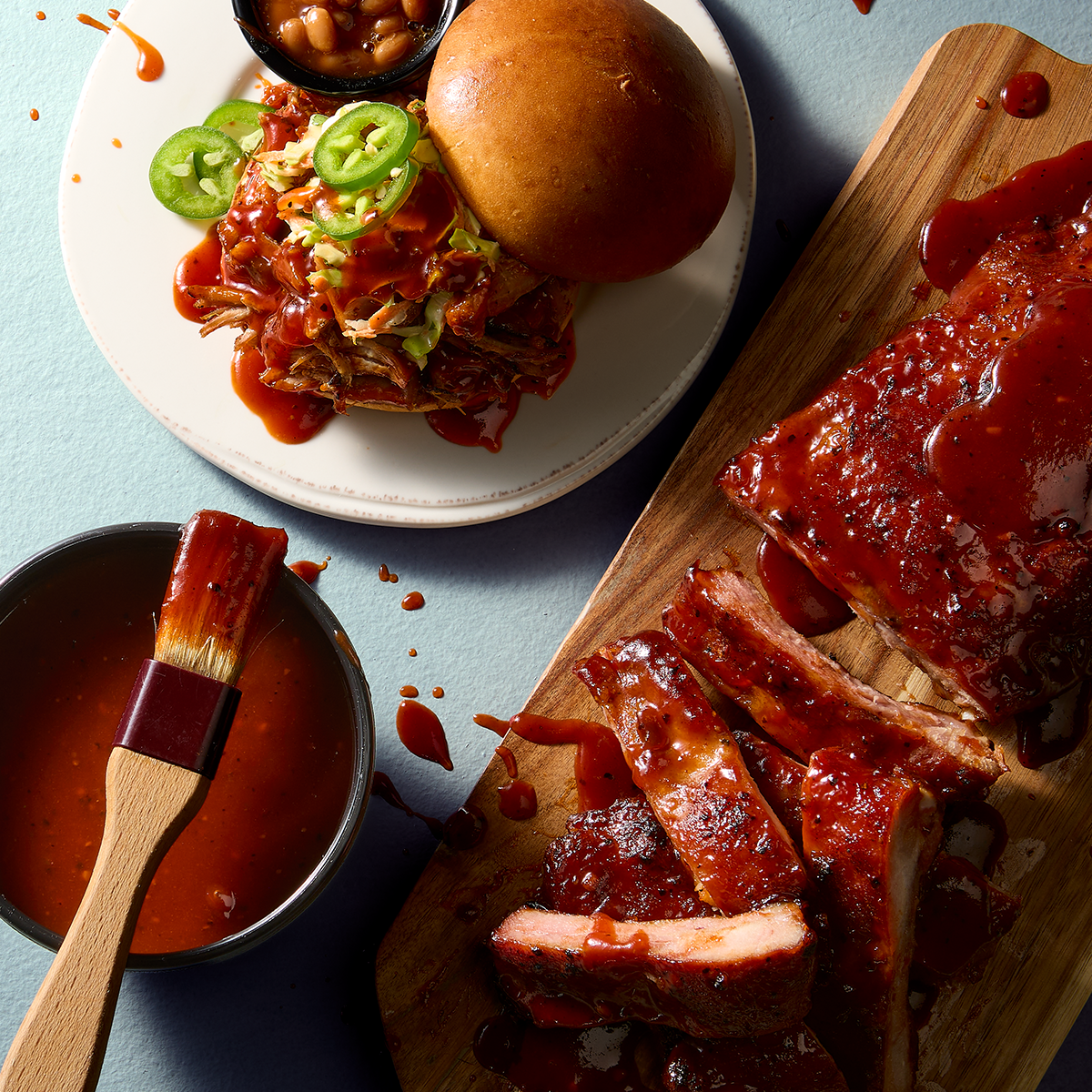 Mexican-Style Adobo & Beer Barbeque Sauce Ribs