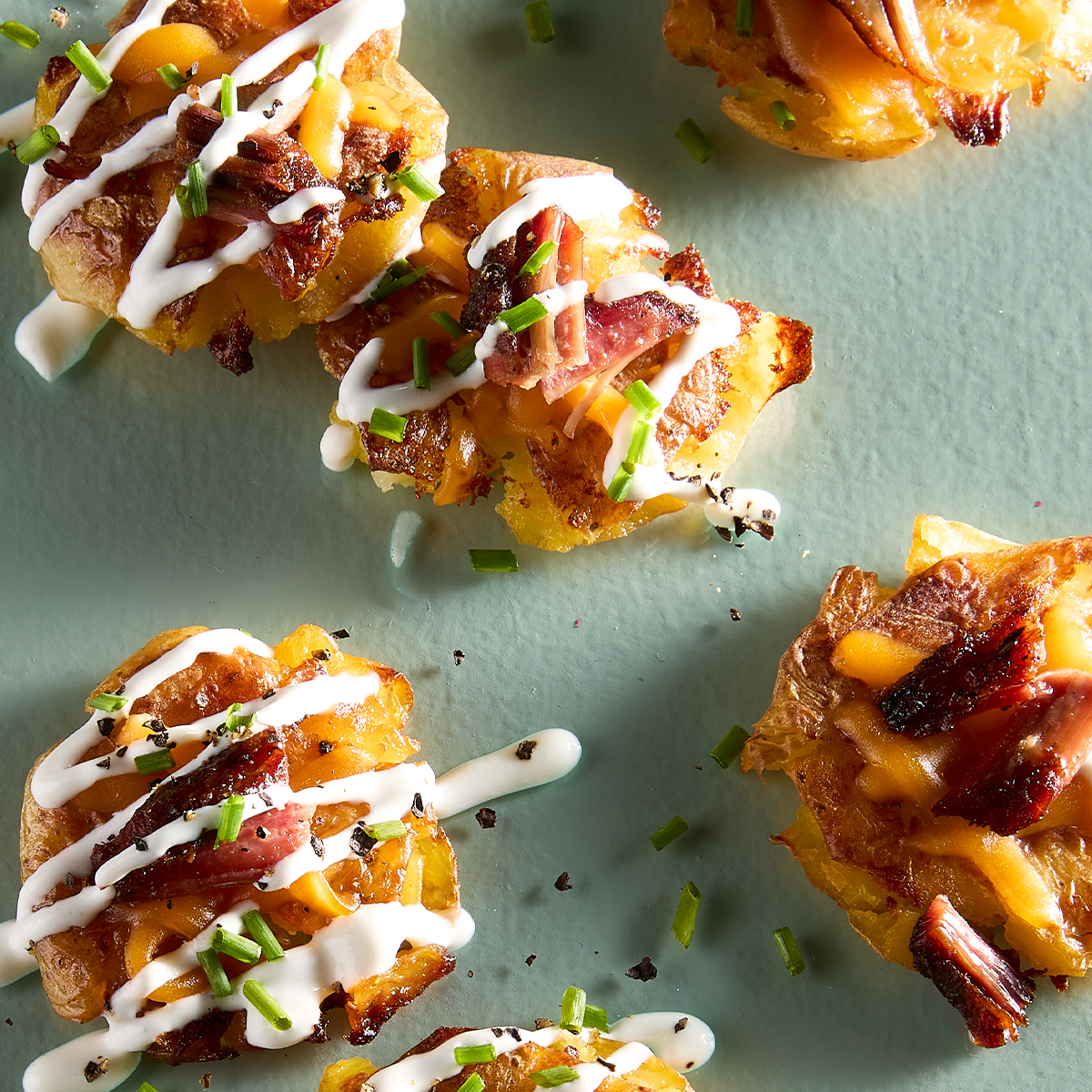 Loaded Smashed Potatoes