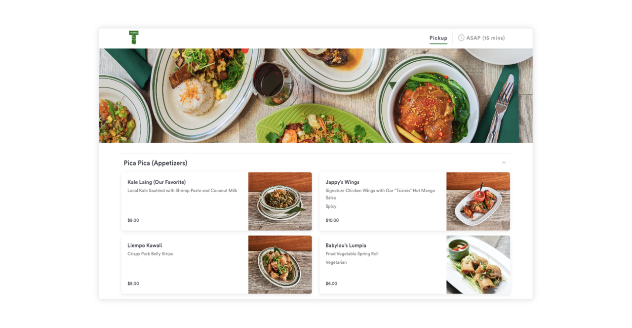 Tsismis is using Bento Ordering to accept pickup orders directly through their website, boosting their bottom line.