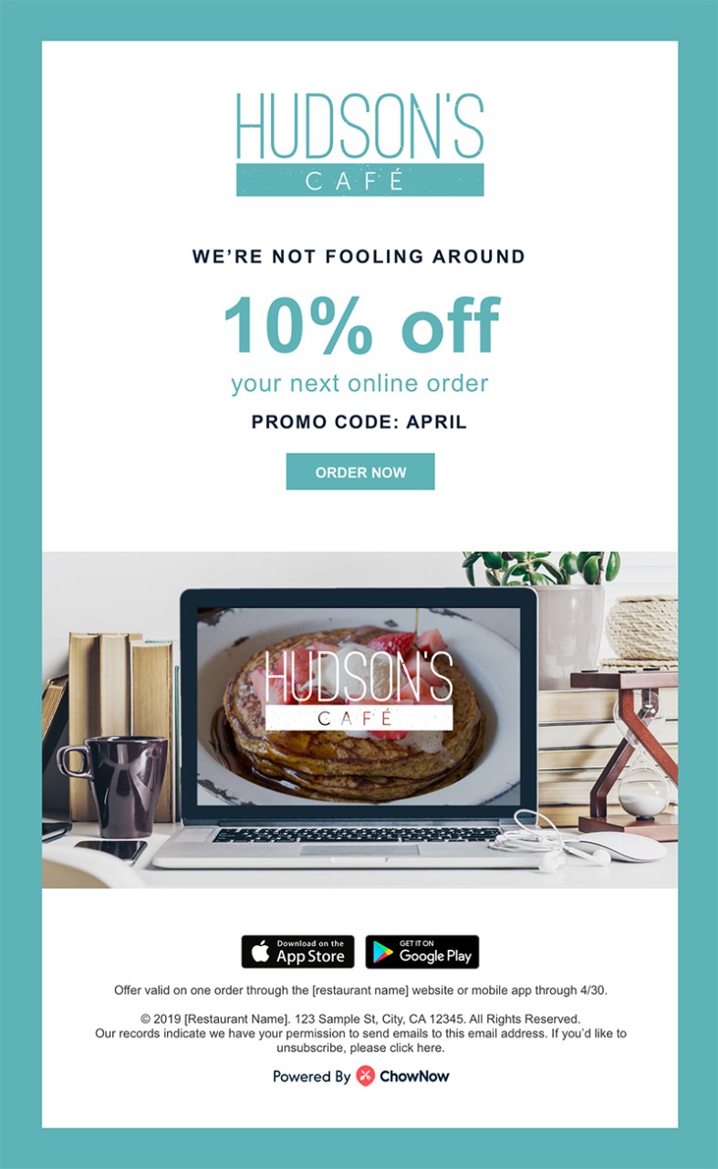 ChowNow email example