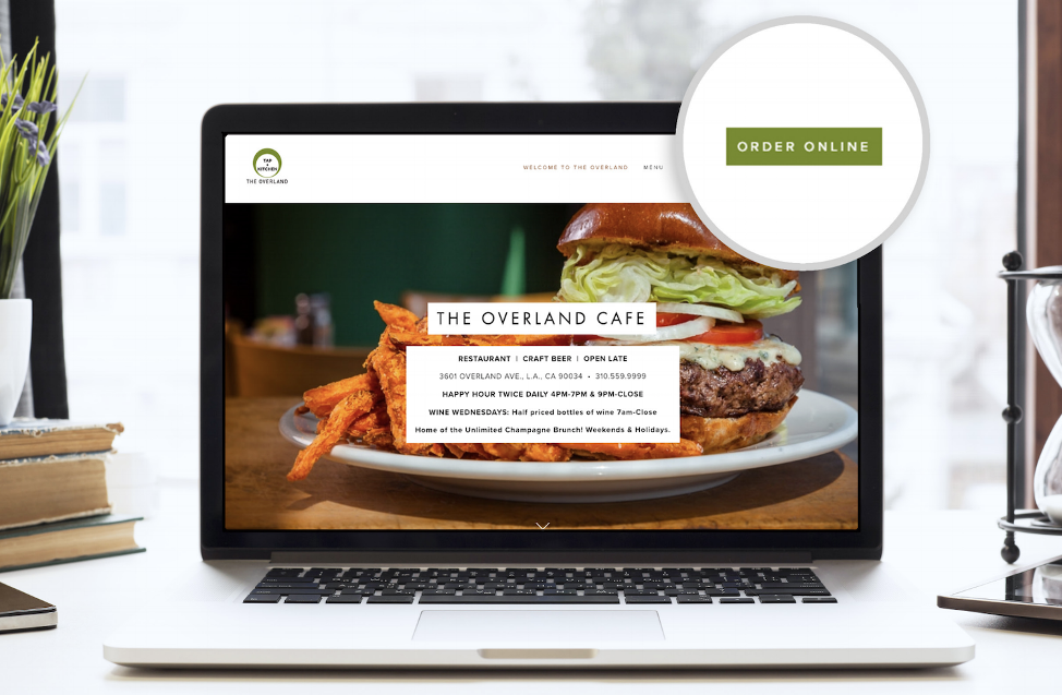 The Overland Cafe website screenshot